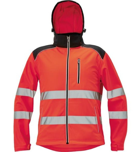 Obrázok z KNOXFIELD HI-VIS Pánska softshellová bunda červená