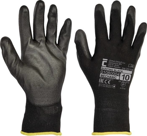 Obrázok z Cerva BUNTING BLACK Pracovné rukavice - 240 Párov
