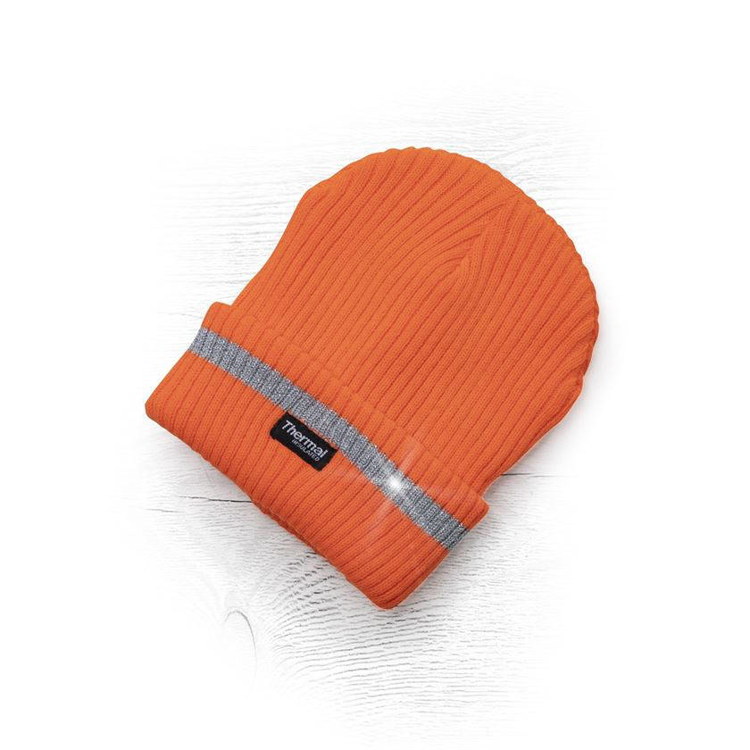 Obrázok z ADLER SPARK Zimná čiapka pletená + fleece hi-viz oranžová