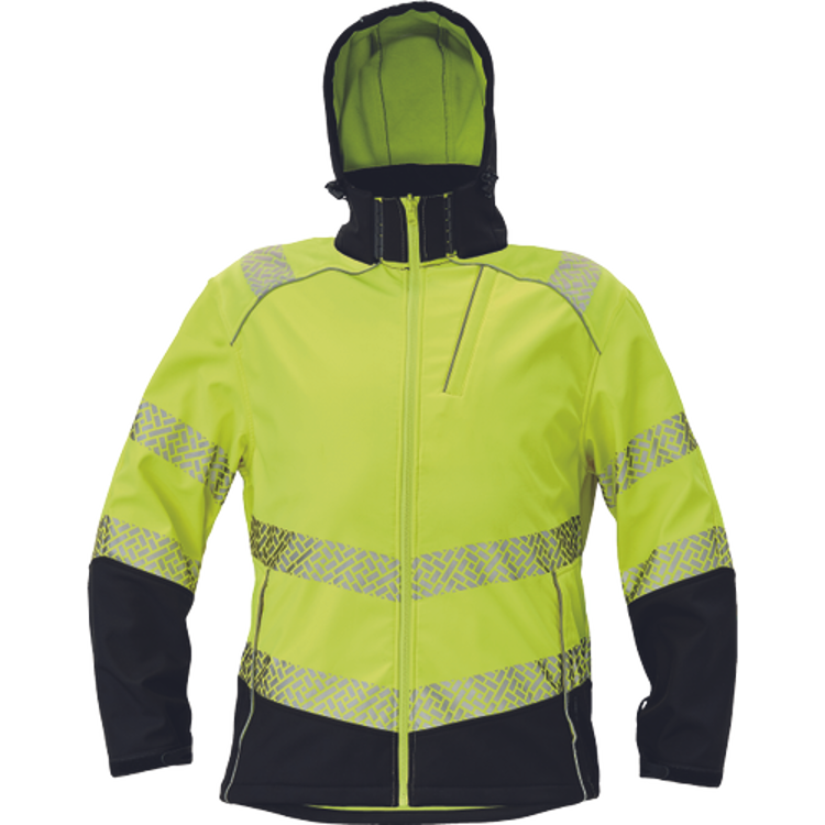 Obrázok z  Cerva KNOXFIELD PROFI HI-VIS Reflexná softshellová bunda žltá / čierna