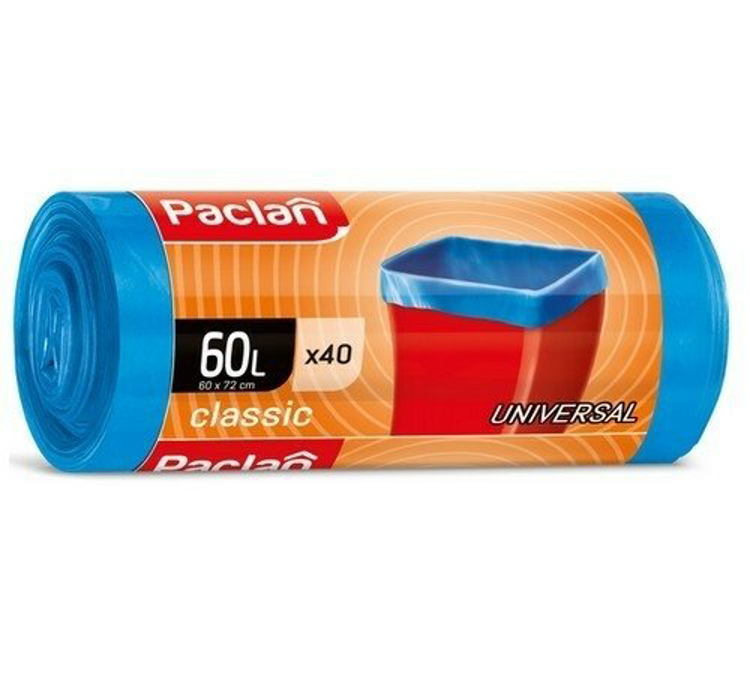 Obrázok z PACLAN CLASSIC 60L vrecia na odpad 40ks/role