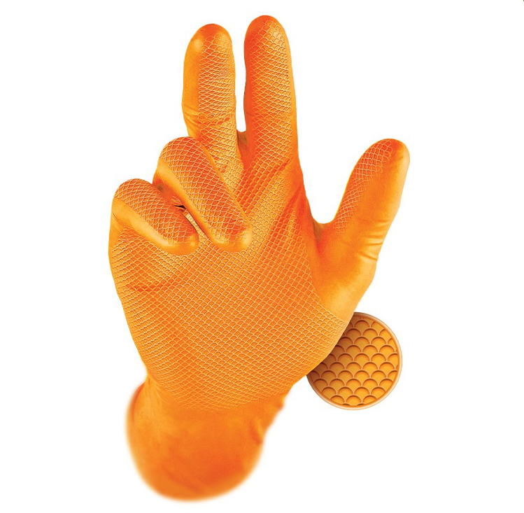 Obrázok z GRIPPAZ® 246A Pracovné jednorázové rukavice orange