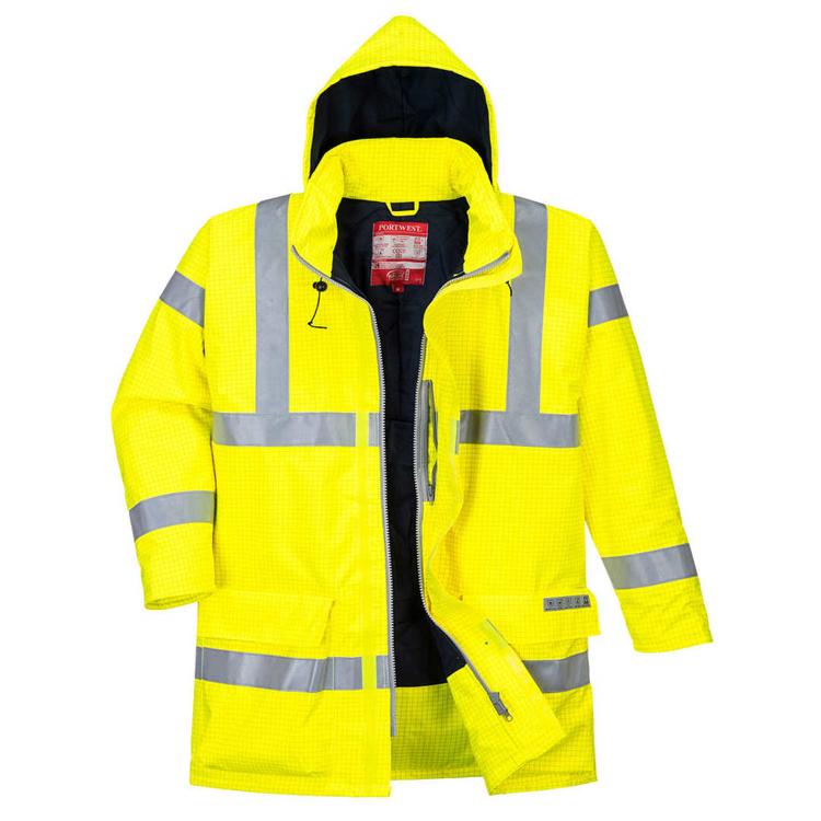 Obrázok z Portwest S778 Reflxná bunda Bizflame Rain Hi-Vis Antistatic FR Žltá